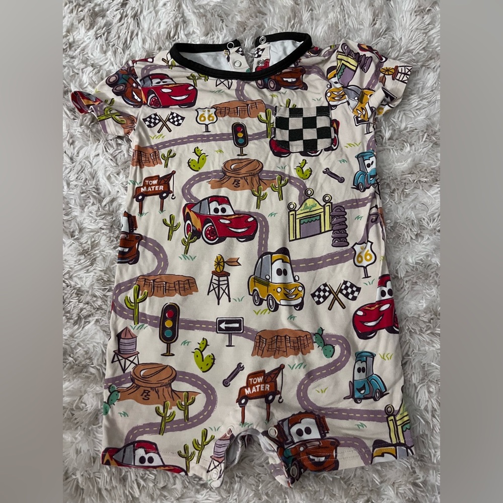 Little Sleepies Cars romper